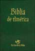 Biblia de America, Spanish Bible, green medium-size hardcover