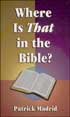 Where is That in the Bible?