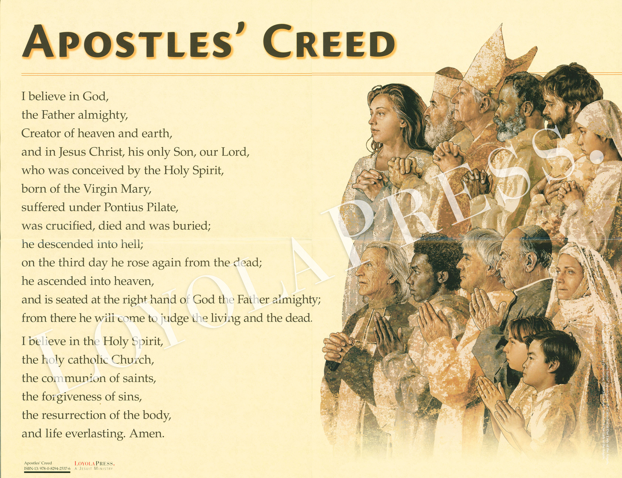 The Apostles' Creed I believe in God the Father Almighty, - ppt download