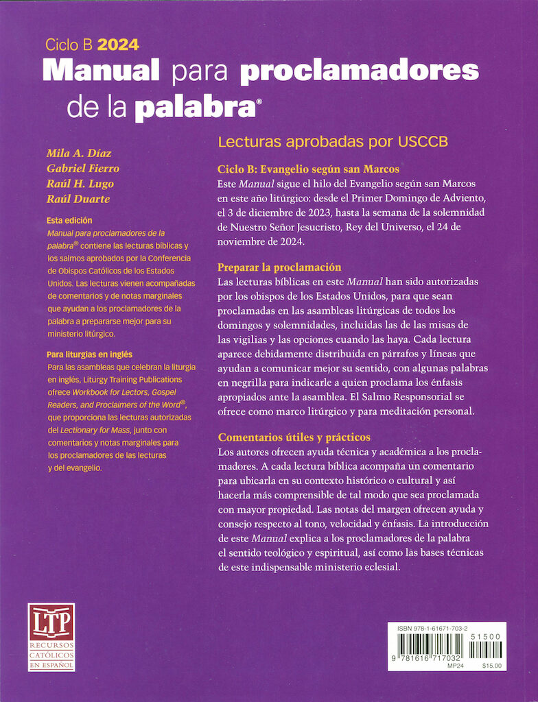 Manual para proclamadores de la palabra 2024, Spanish — Liturgy Train…