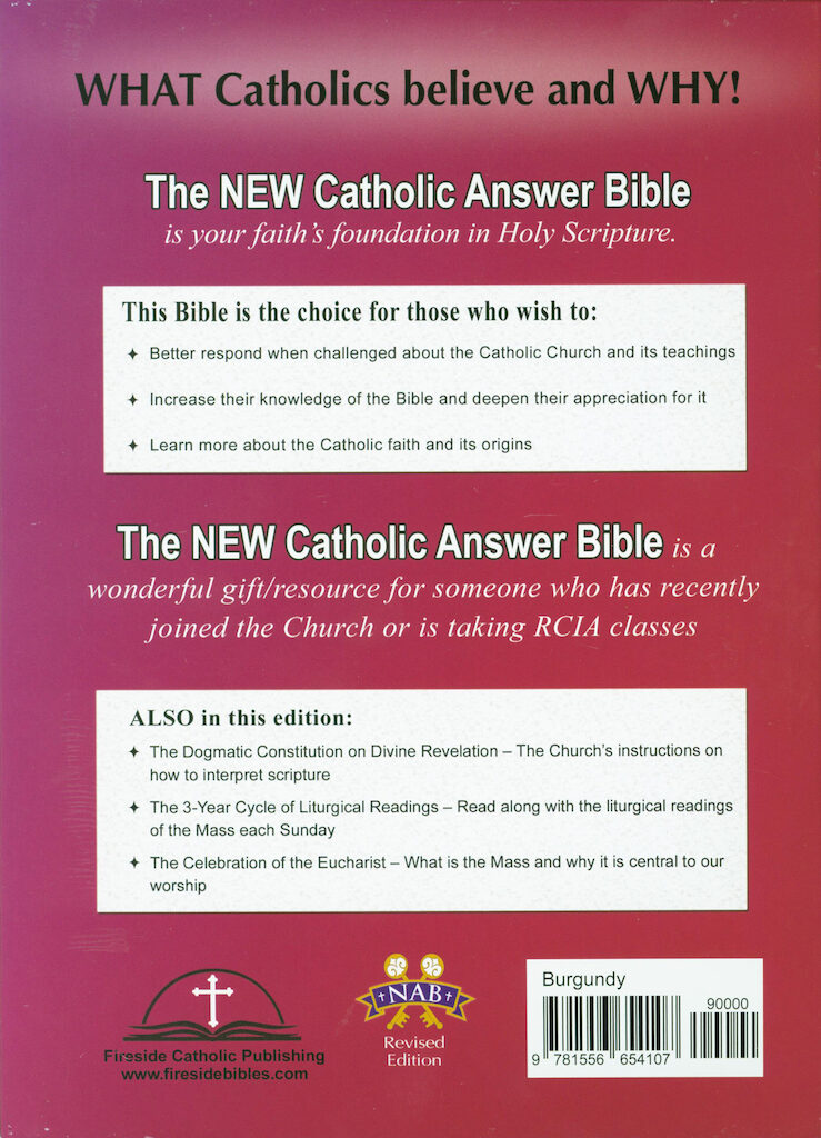 NABRE, The New Catholic Answer Bible, leather, large print —