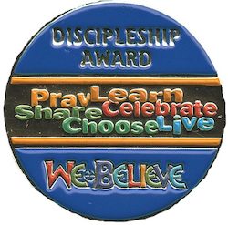 We Believe with Project Disciple, 1-6: Discipleship Award Pin, 10-pack