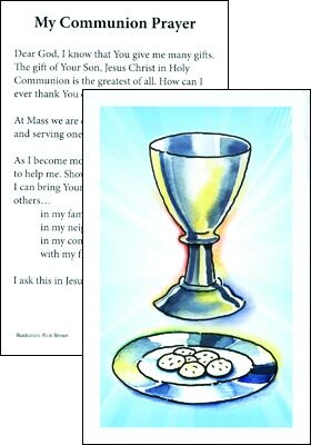 First Communion Prayer Card, 10-pack | Communication Center - Catholic ...
