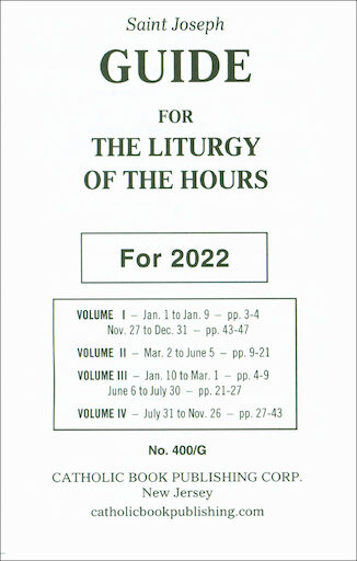 Liturgy of the Hours: Saint Joseph Guide for Liturgy of the Hours 2022 Annual