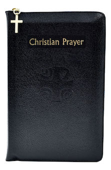 Liturgy of the Hours: Christian Prayer, black leather with zipper, Leather
