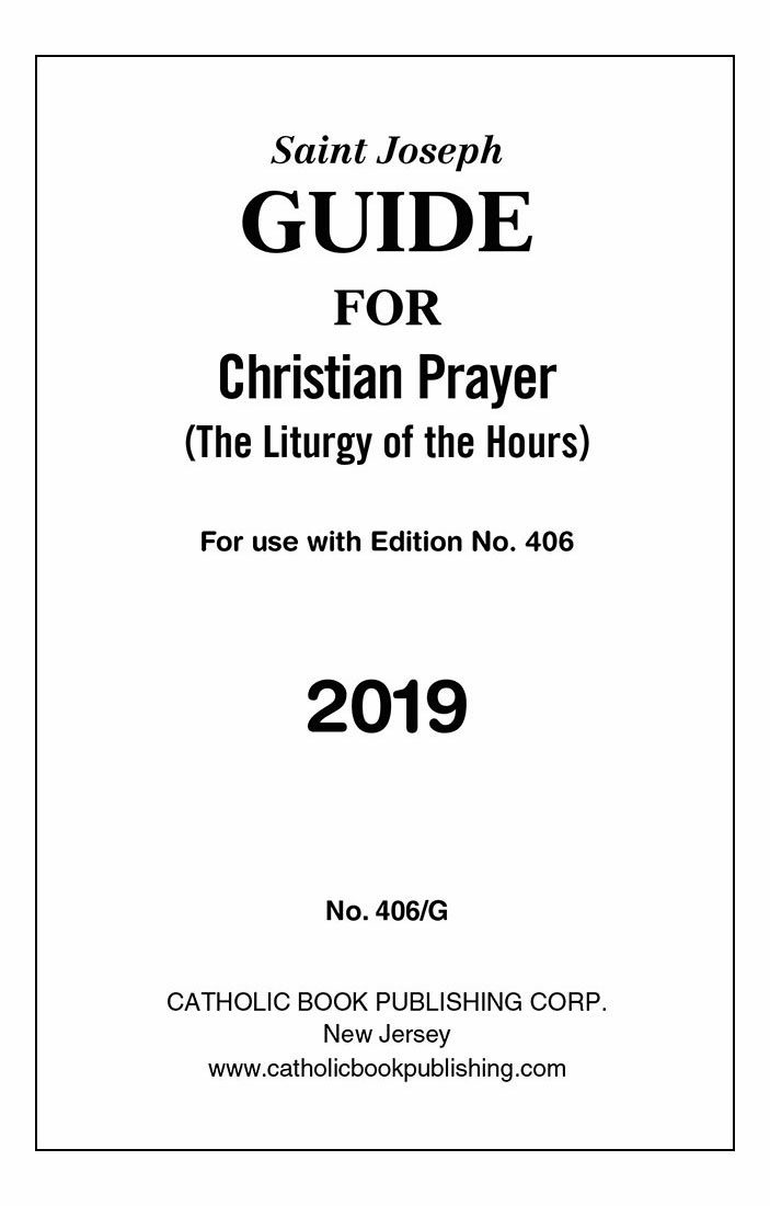 Liturgy of the Hrs: Christian Prayer Yearly Expert 2019 image about Printable Liturgy of the Hours Guide known as Liturgy of the Hrs: Christian Prayer Yearly Expert 2019