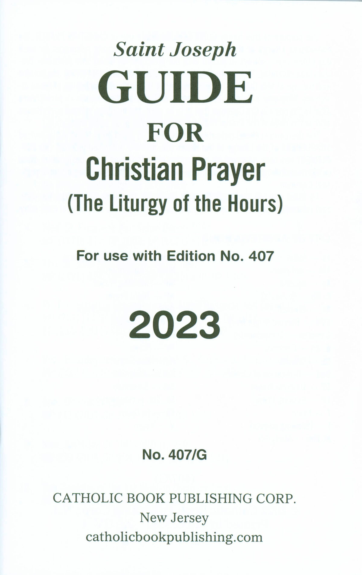 Liturgy Of The Hours Saint Joseph Guide For Christian Prayer 2023 An Liturgy Of The Hours Saint Joseph Guide For Christian Prayer 2023 An