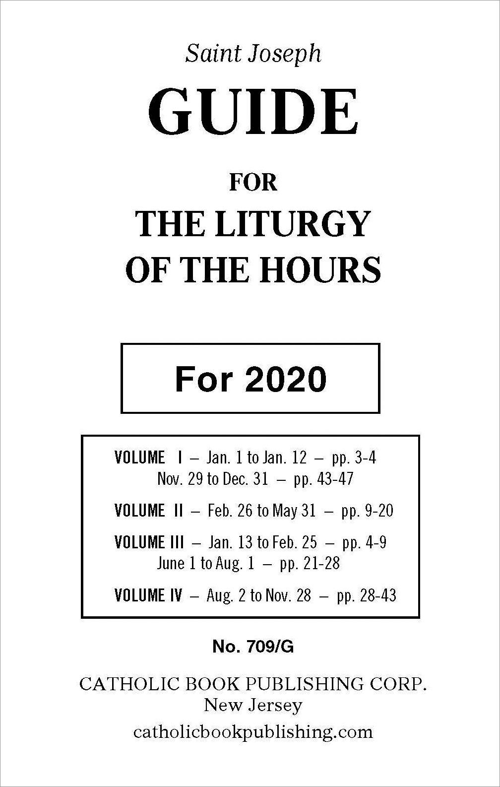 Liturgy of the Hours Liturgy of the Hours Annual Guide 2020, Large