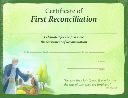 Signs of Grace: First Reconciliation: Certificate, English