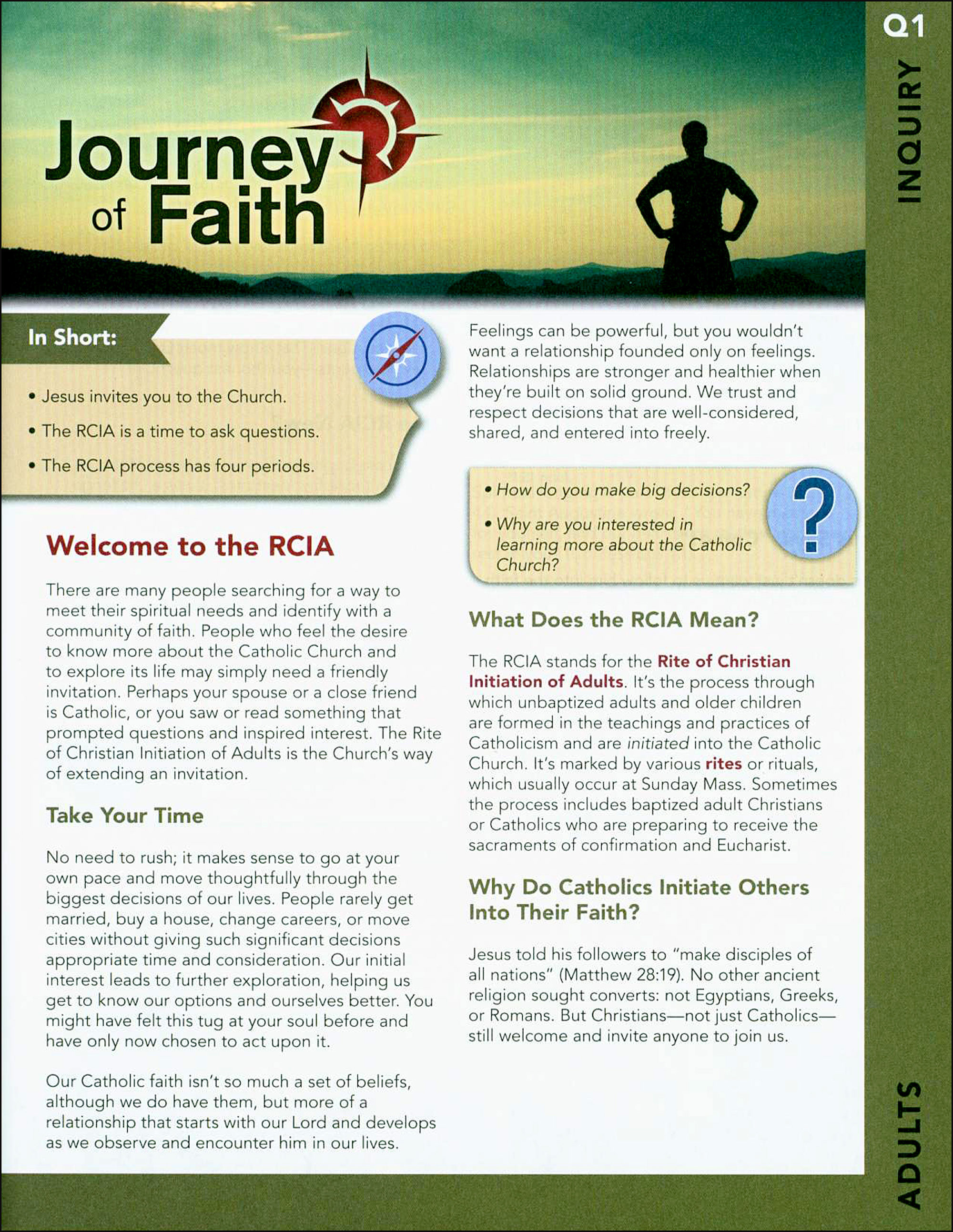 journey of faith inquiry