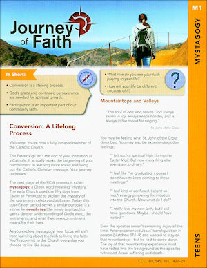 Journey of Faith for Teens: Mystagogy Participant, English