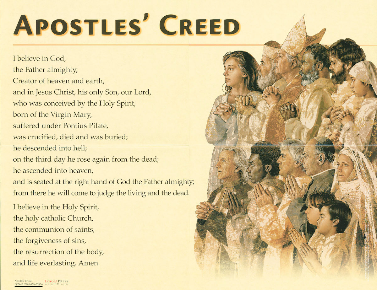 Apostles Creed Poster Catholic Religious