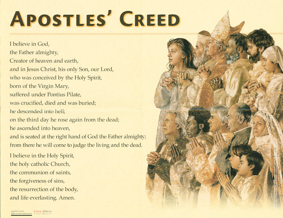 Apostles Creed Poster Loyola Press ComCenter Catholic Faith F 