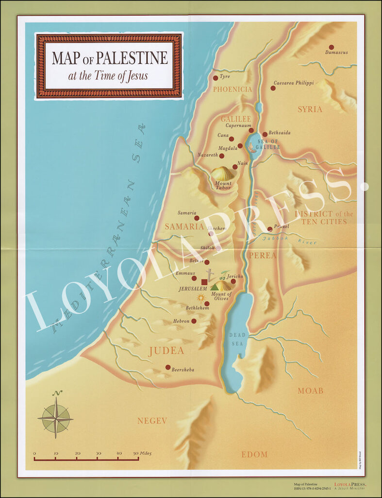 Map of Palestine at the time of Jesus