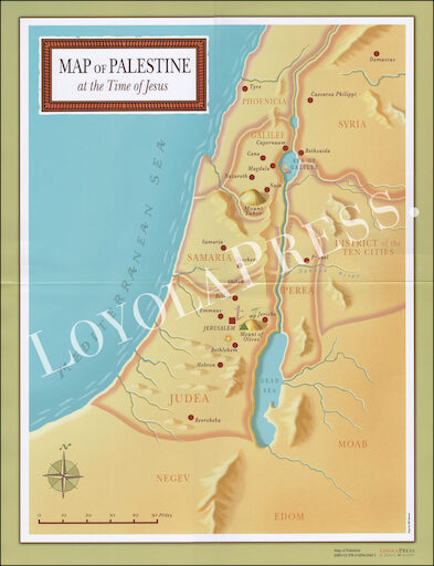 Map of Palestine at the Time of Jesus, Poster