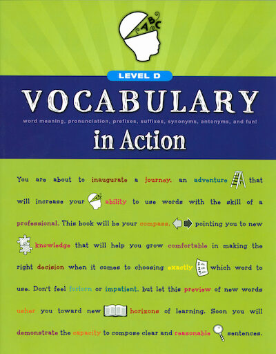 Vocabulary in Action: Level D, Grade 4, Student Book, Paperback