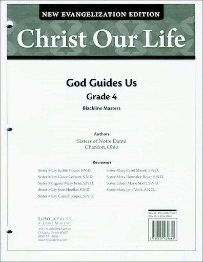 Christ Our Life: New Evangelization, K-8: Grade 4, Blackline Masters