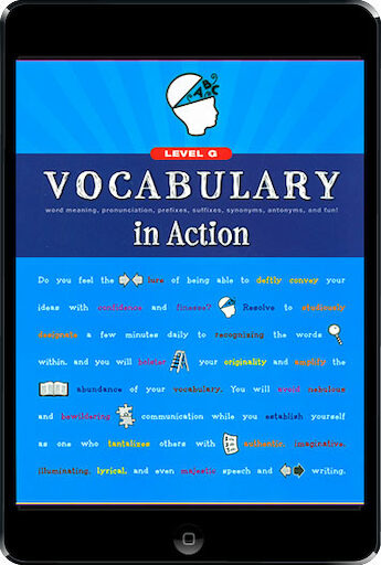 Vocabulary in Action: Grade 7, Student Book, Ebook