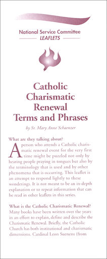 Catholic Charismatic Renewal Terms and Phrases