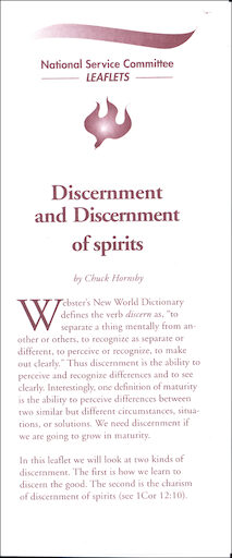 Discernment and Discernment of Spirits