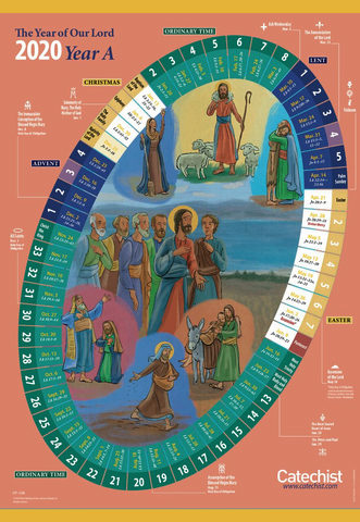 You may download these free printable 2021 calendars in pdf format. Year Of Our Lord 2020 Classroom Calendar Year A Comcenter Com Catholic