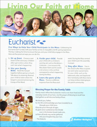 Believe Celebrate Live: Eucharist: Living Our Faith at Home: Eucharist, 10-pack, Parent Magazine, English