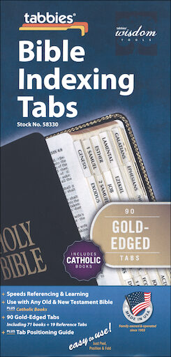 Bible Indexing Tabs: Bible Tabs, Catholic Edition, Regular, Single Set, English