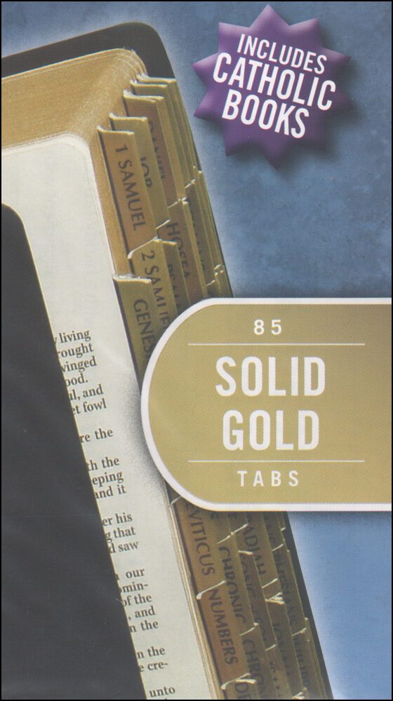 Bible Indexing Tabs: Bible Tabs, Catholic Edition, Gold, pack of 10