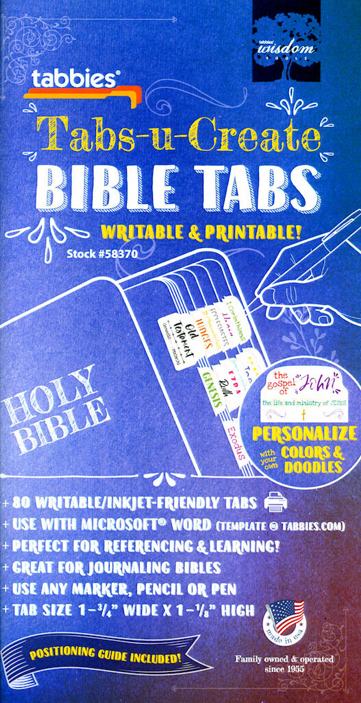 Bible Indexing Tabs TabsUCreate Bible Tabs, 10pack — Tabbies Co…