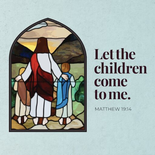Come to Me Stained Glass Enrollment Campaign: Free Graphic, English, English